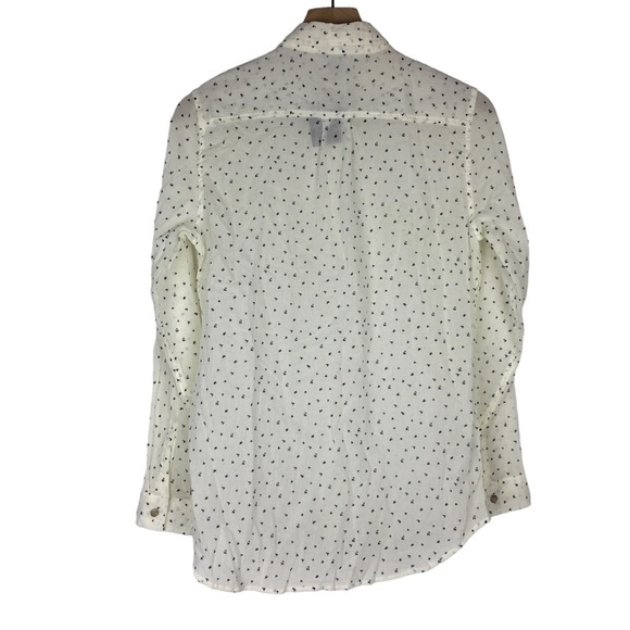 EDDIE BAUER Packable Long Sleeve Button Up Shirt Sheer Floral Size Medium NWT - Picture 3 of 10